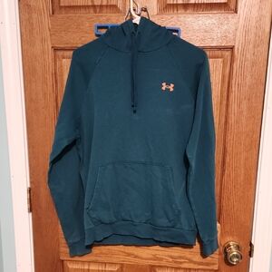 Under Armour Men's Teal and Orange Hoodie